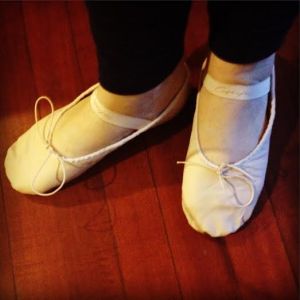 And yes, I know you're supposed to tuck in the laces. That's how little idea I had of anything when I turned up to my first ballet lesson in 30+ years.